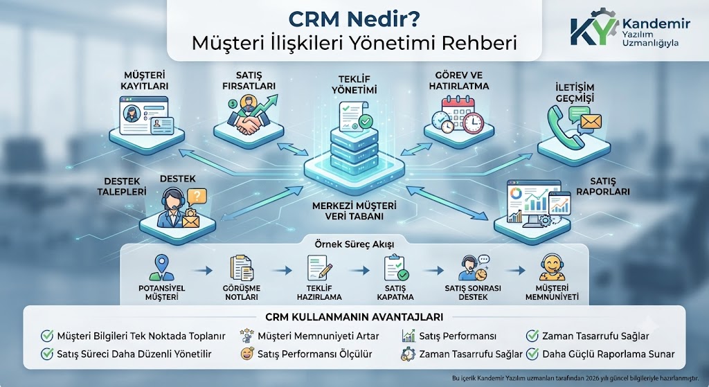CRM Nedir? CRM Yazılımı Ne İşe Yarar? İşletmeler İçin Kapsamlı Rehber (2026)